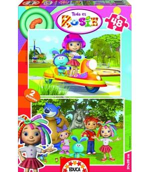 Puzzle Educa 15344 Todo es Rosie. 2x 48 piezas