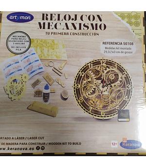 KIT MONTAJE RELOJ CON MECANISMO SILENCIOSO - KERANOVA-ARTYMON 50108