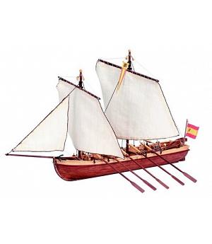 MAQUETA BARCO SANTISIMA TRINIDAD, LANCHA DEL CAPITÁN - ALA 19014