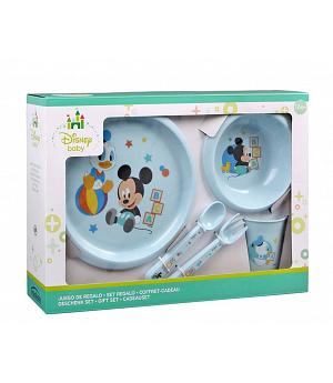 SET VAJILLA MICKEY MOUSE PARA BEBÉS. 5 PIEZAS. KIOKIDS 1335