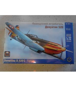 Ark Models 72016 - Kit maqueta avión a escala 1/72 Dewoitine D.520C Fighter. Piezas de montaje de plástico